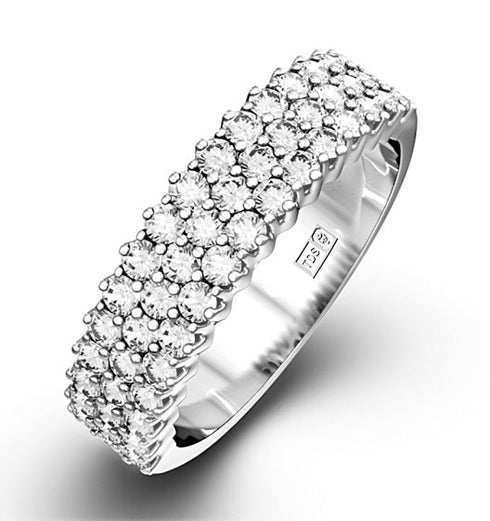 JASMINE PLATINUM Diamond ETERNITY RING 0.50CT G/VS
